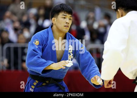 Fukuoka, Giappone. 1st Apr, 2023. Tatsuki Ishihara Judo : All Japan Selected Judo Championships Men's -73kg in Fukuoka, Giappone . Credit: Naoki Nishimura/AFLO SPORT/Alamy Live News Foto Stock