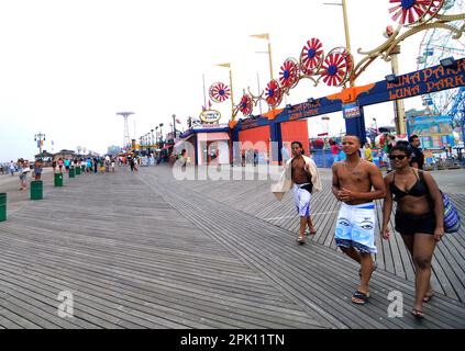 Lungomare di Coney Island, New York City, NY, Stati Uniti Foto Stock