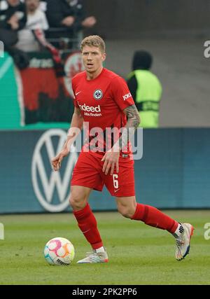 Francoforte, Germania. 04th Apr, 2023. 4th aprile 2023, Deutsche Bank Park, Francoforte, GER, DFB-Pokal, Eintracht Frankfurt vs 1.Union Berlin, nella foto Kristijan Jakic (Francoforte) Credit: dpa/Alamy Live News Foto Stock