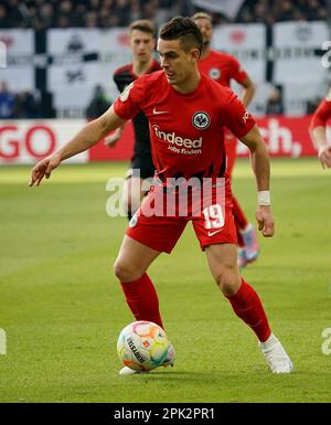 Francoforte, Germania. 04th Apr, 2023. 4th aprile 2023, Deutsche Bank Park, Francoforte, GER, DFB-Pokal, Eintracht Frankfurt vs 1.Union Berlin, nella foto Rafael Borre (Francoforte) Credit: dpa/Alamy Live News Foto Stock