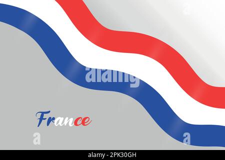 Concetto di nastro di disegno della bandiera della Francia Illustrazione Vettoriale