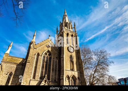 Chiesa di San Giovanni in stile inglese a Stratford, Londra, Regno Unito Foto Stock
