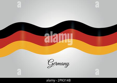 Concetto di nastro di disegno della bandiera della Germania Illustrazione Vettoriale