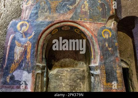 Gumusler Monastery view nella provincia di Nigde in Turchia Foto Stock