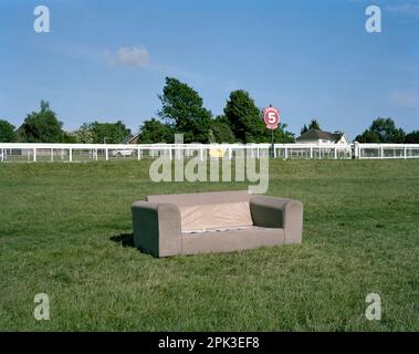 Giugno 4th 1913. Tattenham Corner, Epsom Racecourse, Surrey. Emily Wilding Davison è stato un attivista militante che ha combattuto per il suffragio delle donne Foto Stock