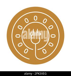 Icona a colori per un'energia pulita e conveniente. Responsabilità sociale d'impresa. Pittogramma per l'annuncio, il fotoricettore. Elemento di progettazione UI UX. Tratto modificabile Illustrazione Vettoriale
