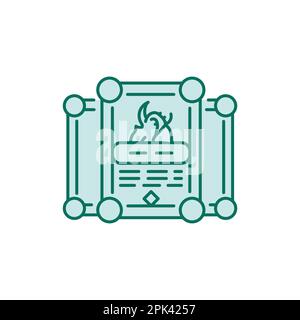 Icona della linea colorata delle schede Gamefi. Cripto digitale art Pittogramma per la pagina Web. Illustrazione Vettoriale