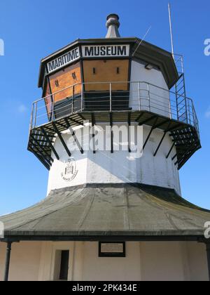 Il Faro basso di Harwich, originariamente costruito nel 1818, è ora il museo marittimo della città. Foto Stock