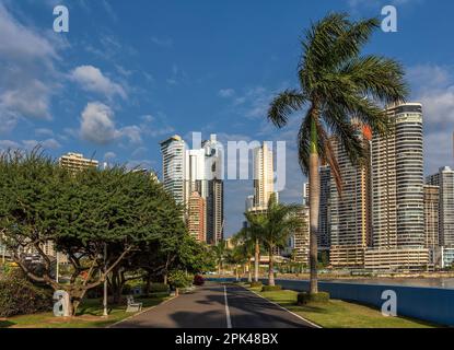 Moderni grattacieli nel centro di Panama City, Panama Foto Stock