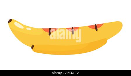 Banana boat acqua. Acquapark di divertimento all'aperto, piscina estiva resort illustrazione vettoriale Illustrazione Vettoriale