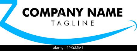 Elemento modello del logo Smile Z Letter Illustrazione Vettoriale