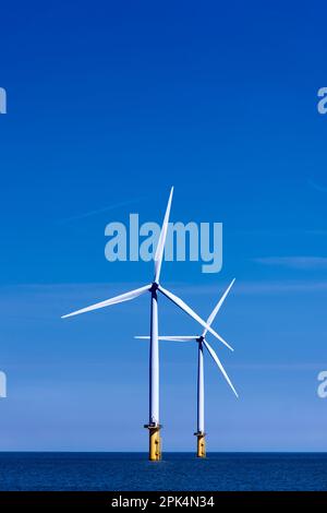 Offshore Windfarm Redcar Cleveland Foto Stock