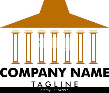 Joglo Traditional House Logo Design Template Illustrazione Vettoriale