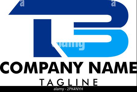 Lettera iniziale modello di logo TB Illustrazione Vettoriale