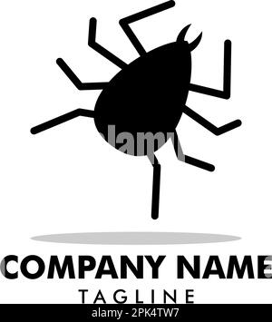 Vettore logo Flea Animal Design Illustrazione Vettoriale