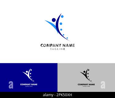 Icona colonna simbolo del logo elemento disegno vettoriale Illustrazione Vettoriale