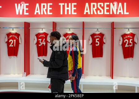 HIGHBURY, LONDRA, INGHILTERRA - Tour dello stadio Arsenal Emirates a Londra, Regno Unito Foto Stock