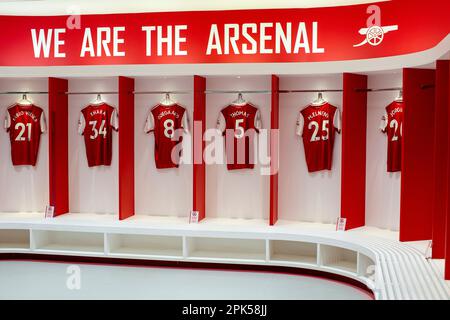 HIGHBURY, LONDRA, INGHILTERRA - Tour dello stadio Arsenal Emirates a Londra, Regno Unito Foto Stock