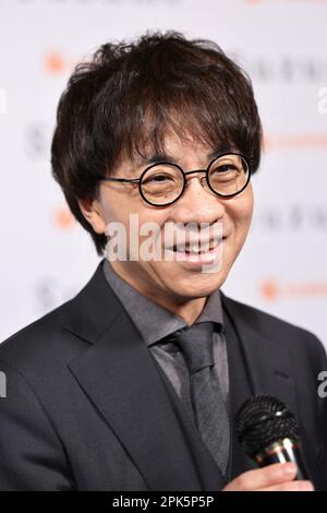 Makoto Shinkai 04/03/2023 la prima mondiale della versione inglese dopped di Suzume - Suzume no Tojimari si è tenuta al David Geffen Theater Academy Museum of Motion Pictures di Los Angeles, CA. Foto di I. Hasegawa/HNW/Picturelux Foto Stock