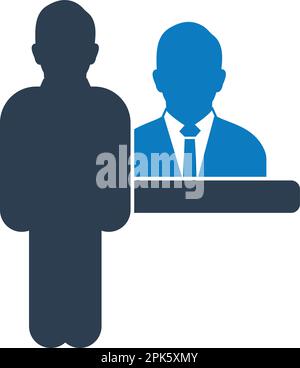 Icona Servizio clienti. EPS vettoriale stile piatto. Illustrazione Vettoriale