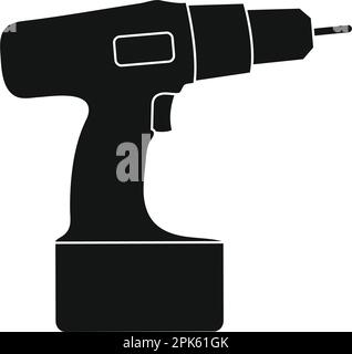 Icona della macchina perforatrice. EPS vettoriale stile piatto. Illustrazione Vettoriale