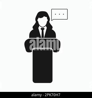 Icona altoparlante. EPS vettoriale stile piatto. Illustrazione Vettoriale