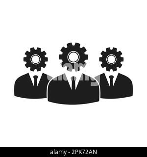 Icona del gruppo di supporto tecnico. Illustrazione del simbolo EPS vettoriale modificabile. Illustrazione Vettoriale