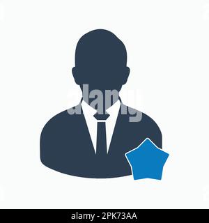 Icona del cliente apprezzato. EPS vettoriale stile piatto. Illustrazione Vettoriale