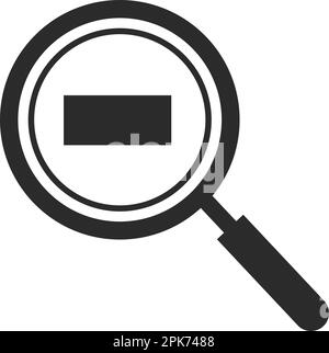 Icona Zoom indietro. EPS vettoriale stile piatto. Illustrazione Vettoriale