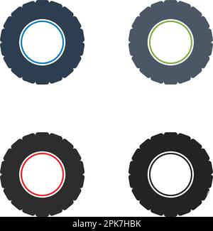 Set di icone di strappo auto. EPS vettoriale stile piatto. Illustrazione Vettoriale