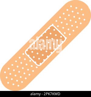 Icona di cerotto adesivo. EPS vettoriale stile piatto. Illustrazione Vettoriale