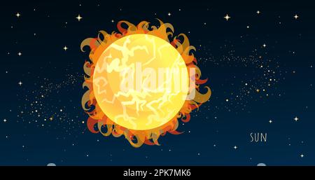 Stella del sole. Raccolta di pianeti di sistema solare Illustrazione Vettoriale