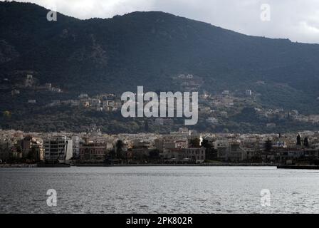 Grecia, Egeo nordorientale, Lesvos Island Lesvos City case neoclassiche (parte 03) Foto Stock