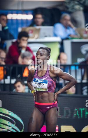 Noélie Yarigo partecipa al World Indoor Tour 2023. Foto Stock