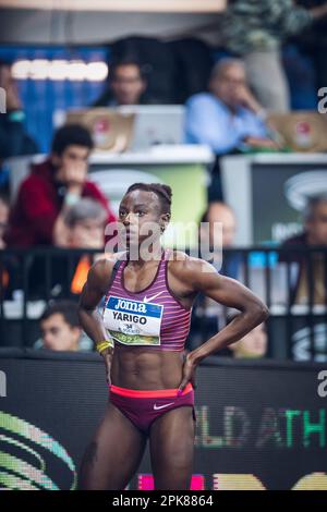 Noélie Yarigo partecipa al World Indoor Tour 2023. Foto Stock