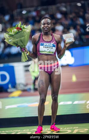 Noélie Yarigo partecipa al World Indoor Tour 2023. Foto Stock