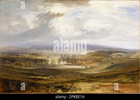 JMW Turner, Castello di Raby: La sede del Conte di Darlington, pittura paesaggistica in olio su tela, 1817 Foto Stock