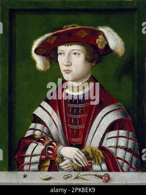 Ritratto di un nobile dal 1500 al 1550 di un artista sconosciuto (Germania) Foto Stock