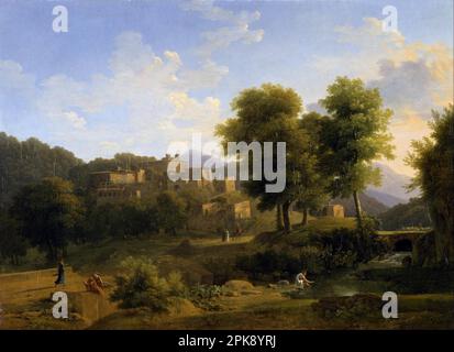 Vista di una città nelle colline Sabine 1814 di Jean-Victor Bertin Foto Stock