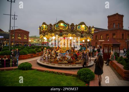 14.10.2017, Polonia, Lodzkie, Lodz - manufaktura, centro commerciale e luogo culturale in un ex deserto industriale nel centro. 00A171014D025CAROE Foto Stock