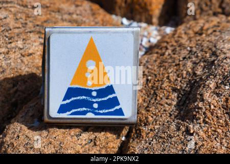 Segnavia del Cape to Cape Track, un percorso a piedi di lunga distanza da Cape Naturaliste a Cape Leeuwin nel sud-ovest dell'Australia Occidentale Foto Stock