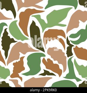 Motivo a ripetizione floreale senza cuciture. Modello di tendenza di 2023 in colori tropicali. motivi floreali groovy elegante stampa Illustrazione Vettoriale