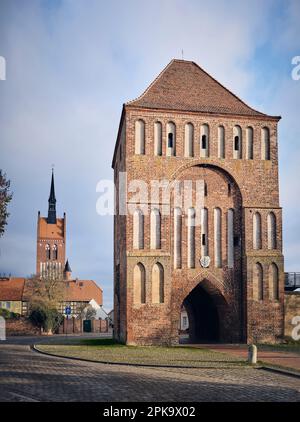 Usedom in autunno, città Usedom, Anklamer Tor Foto Stock