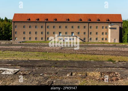 06.05.2018, Germania, Turingia, Weimar - Buchenwald Memorial (KZ-Gedenkstaette), campo e costruzione di camere (camera di abbigliamento dei prigionieri), toda Foto Stock