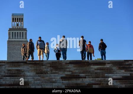 06.05.2018, Germania, Turingia, Weimar - Buchenwald memoriale dal 1958, Buchenwald memoriale sito (campo di concentramento memoriale), il campanile on Foto Stock