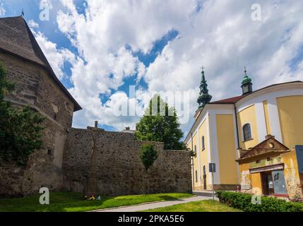 Novy Jicin (Neu Titschein, Neutitschein), Chiesa dell'Assunzione della Vergine Maria a Moravskoslezsky, Regione Moravo-Slesiana (Regione Mährisch-schlesische), Repubblica Ceca Foto Stock