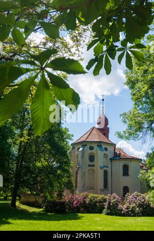 Opava (Troppau), Chiesa di Giovanni Battista a Moravskoslezsky, Regione Moravo-Slesiana (Regione Mährisch-schlesische), Repubblica Ceca Foto Stock