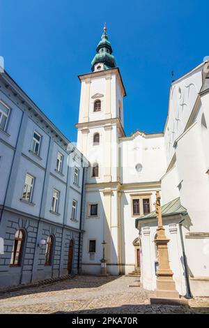 Uherske Hradiste (Ungarisch Hradisch), monastero francescano e Chiesa dell'Annunciazione della Vergine Maria a Zlinsky, regione di Zlin (regione di Zliner), Repubblica Ceca Foto Stock