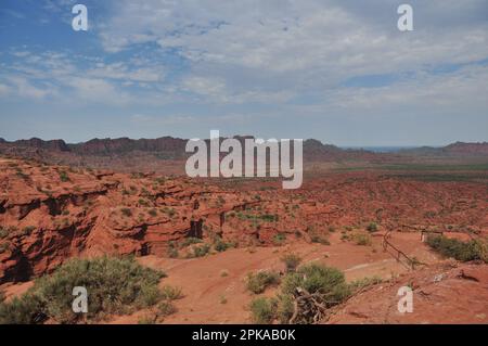 Parque y Reserva Nacional Sierra de las Quijadas, San Luis, Argentina Foto Stock