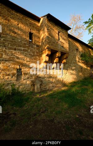 Mura e porte della città a Zeitz, Burgenlandkreis, Sassonia-Anhalt, Germania Foto Stock